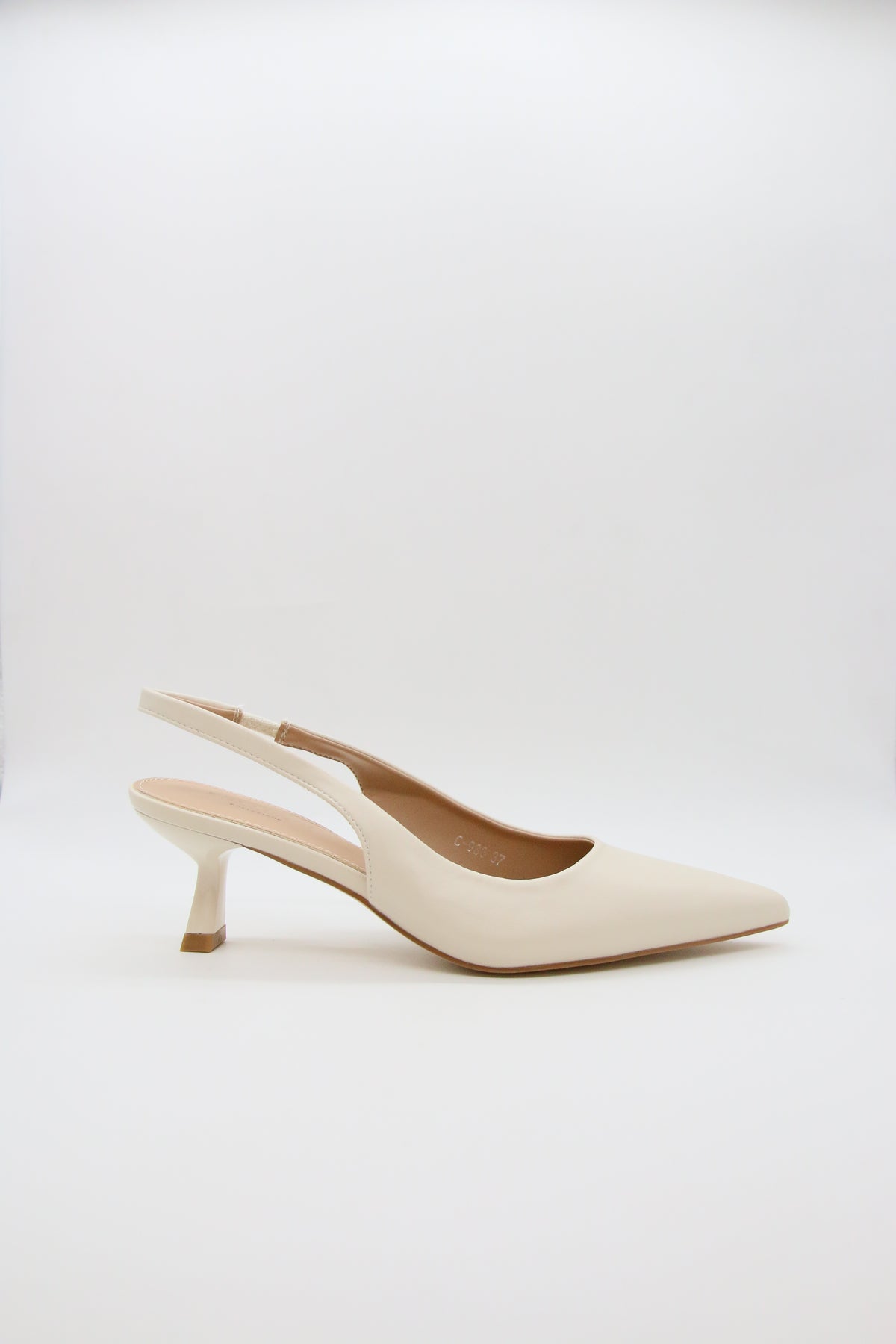 ESCARPIN A TALON CARRE _ BEIGE