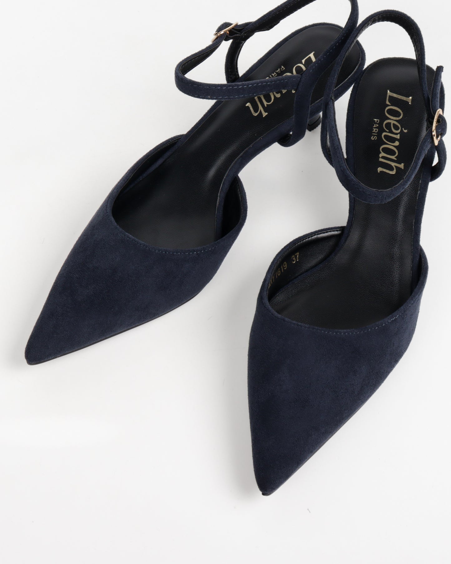 ESCARPIN A TALON CARRE _ BLEU