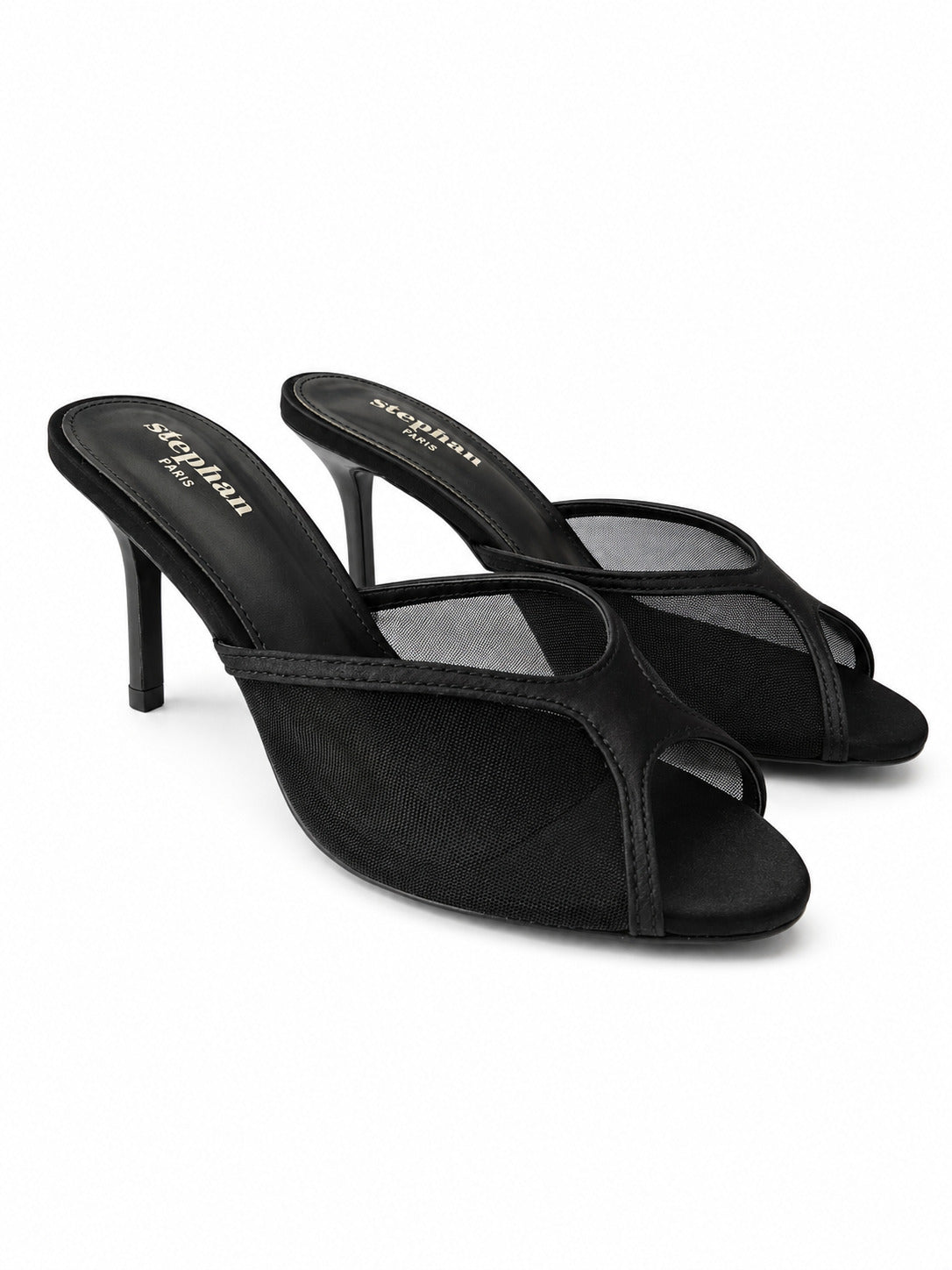 SANDALES A TALON _ NOIR