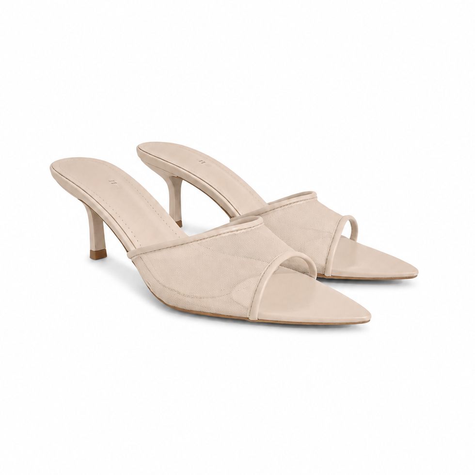 SANDALES A TALON  _ BEIGE