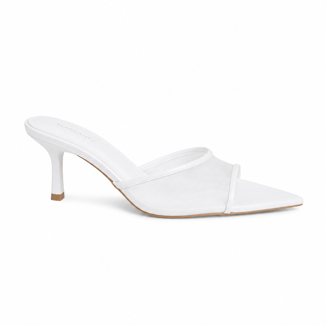 SANDALES A TALON  _ WHITE