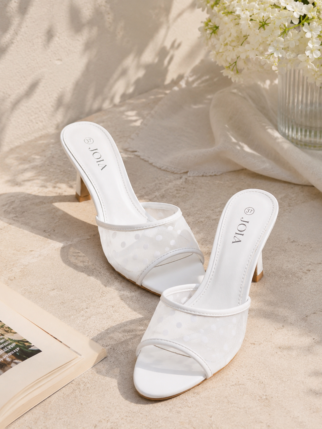 SANDALES A TALON  _ WHITE