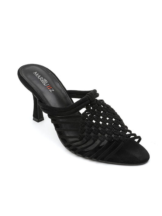 SANDALES SOIREE A TALON  _ NOIR