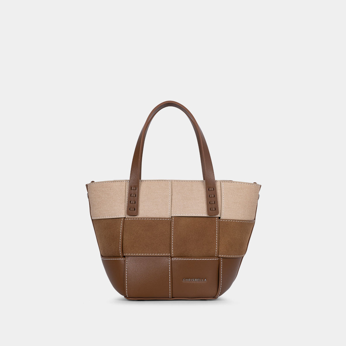 SAC À MAIN _ COFFEE & WHITE