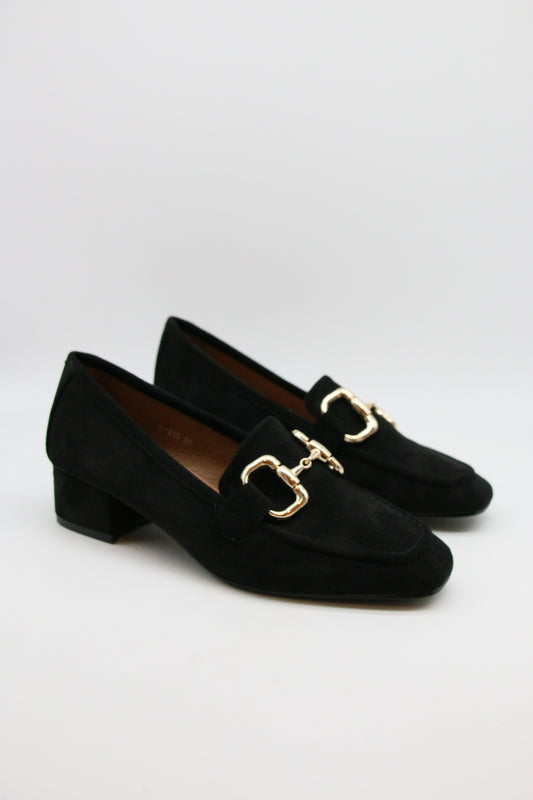 MOCASSINS CLASSIQUES A TALONS _ NOIR