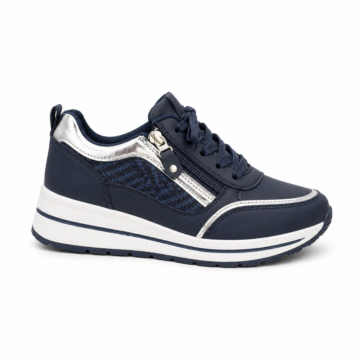 Basket Chic Compensées _ Bleu