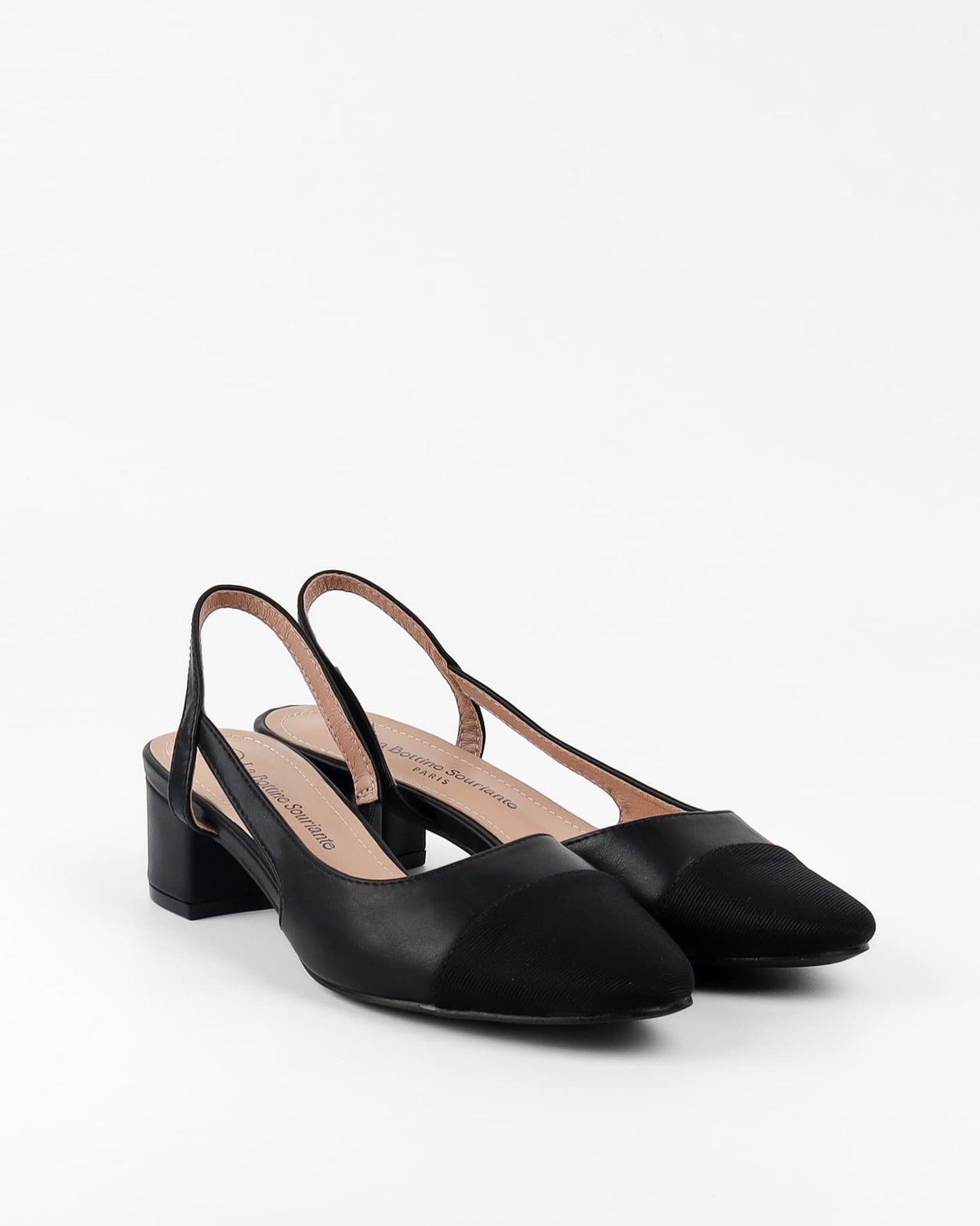 ESCARPINS CLASSIQUE TALONS CARRE _ NOIR