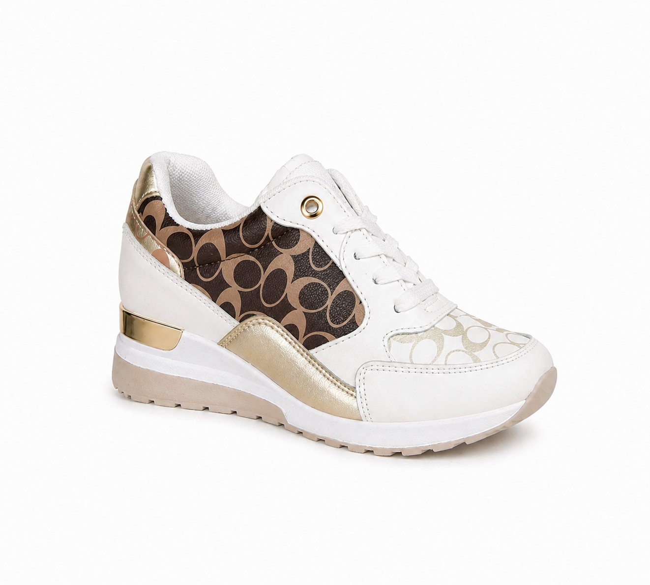 Basket a semelle confort _ blanc Caramel