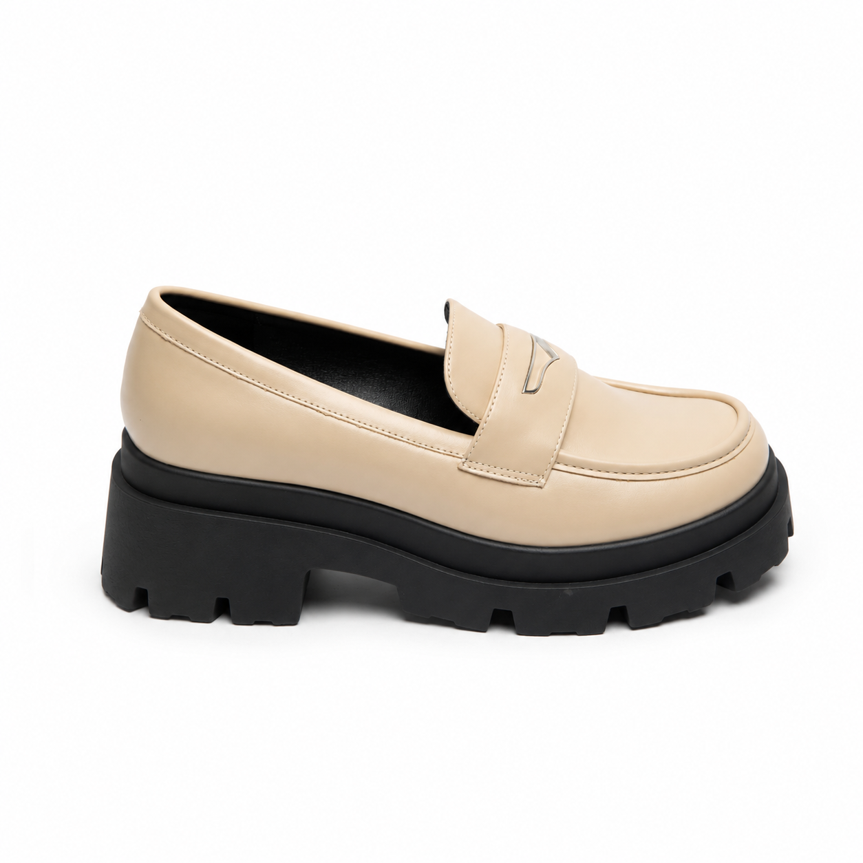 MOCASSINS A TALONS _ BEIGE