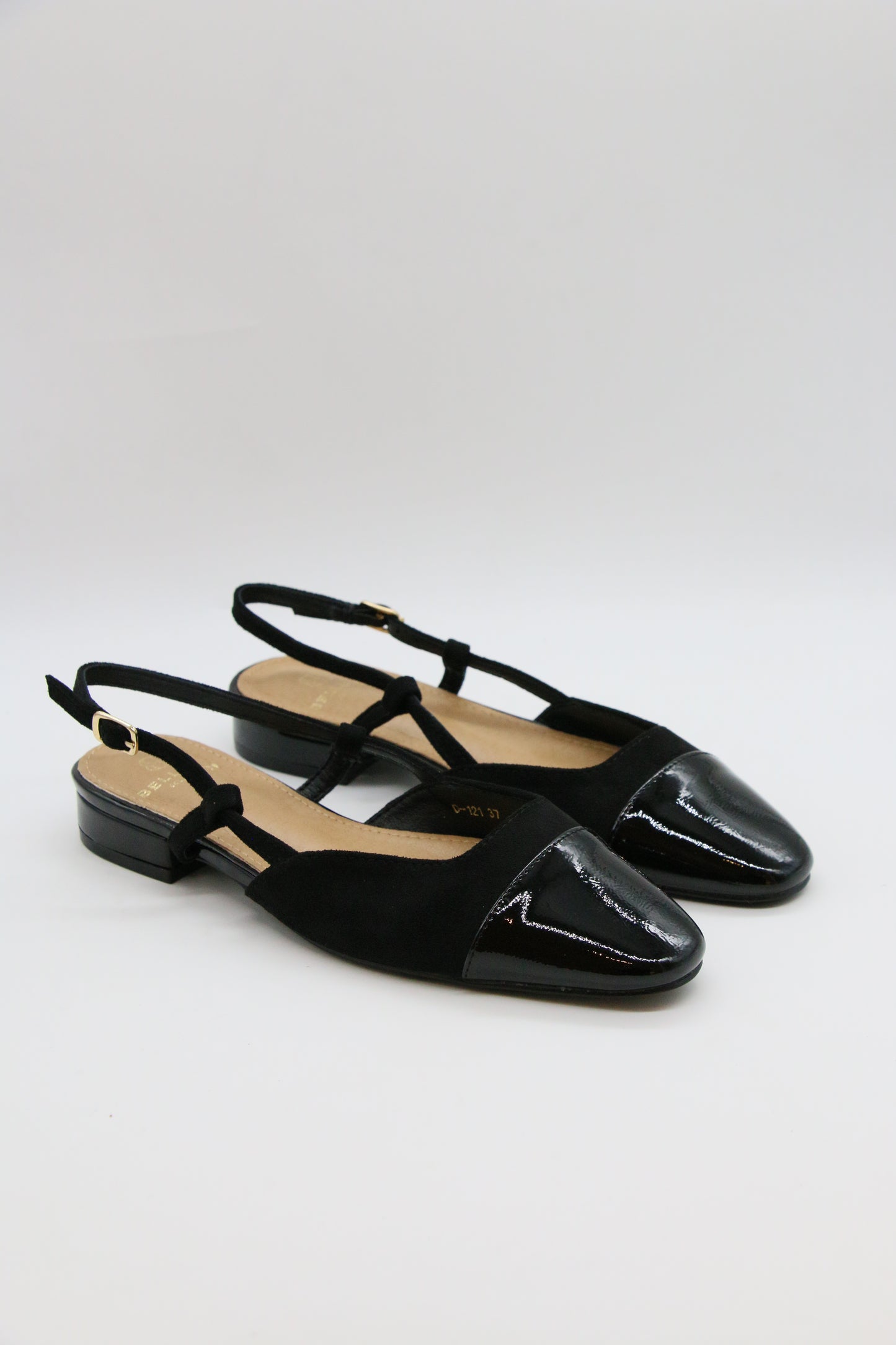 SLINGBACK PLAT _ BLACK