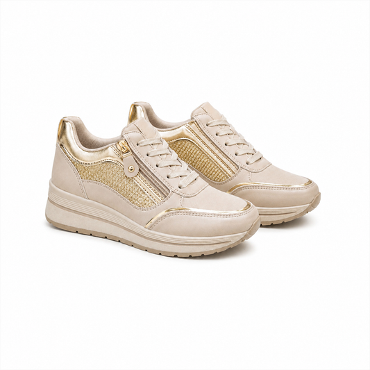 Basket Chic Compensées _ Beige