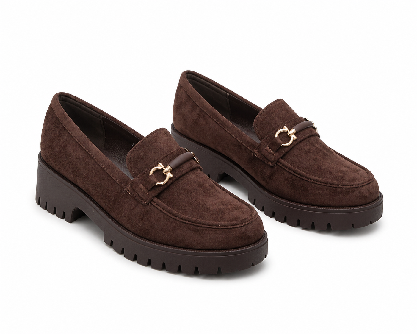 MOCASSINS A TALONS _ BROWN