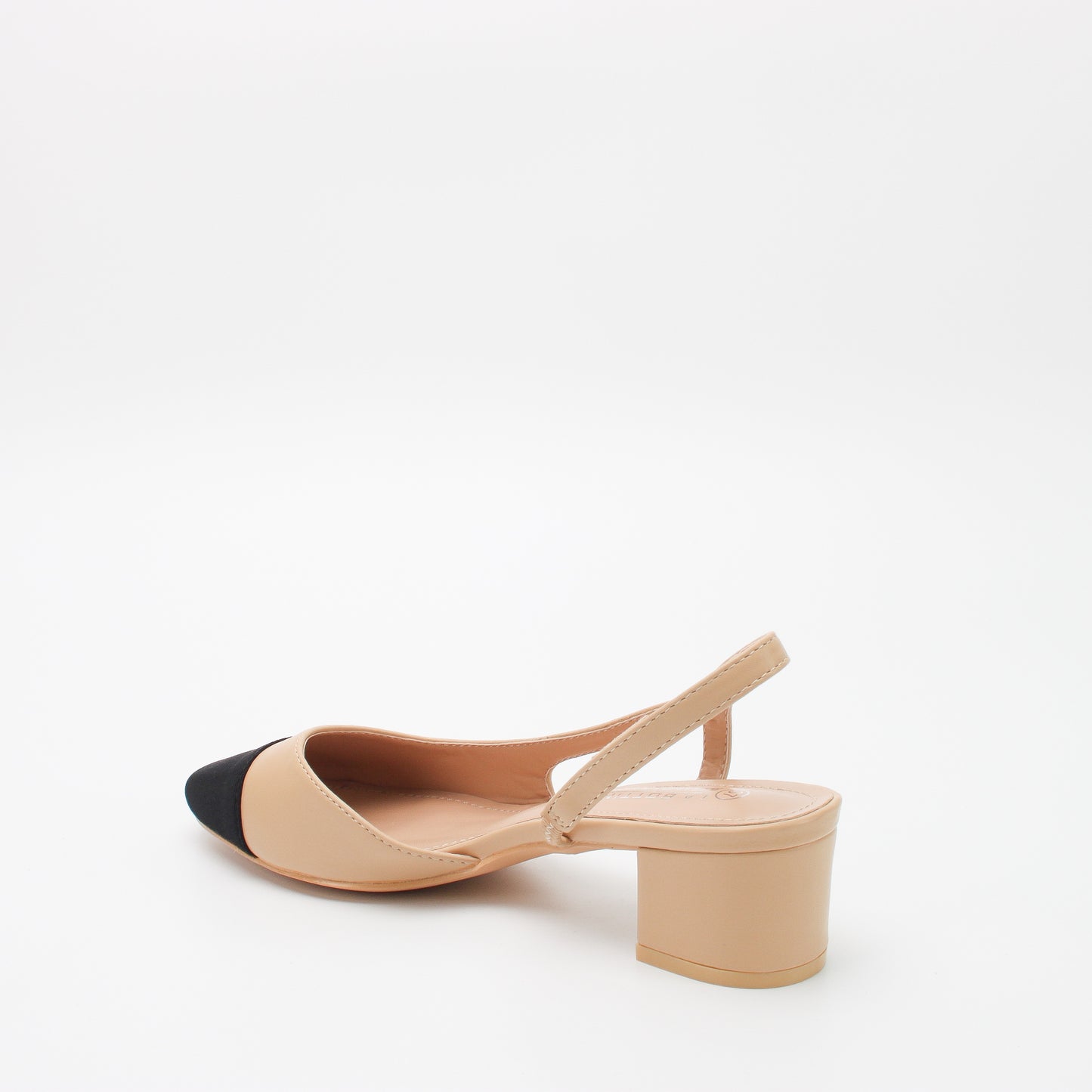 ESCARPINS CLASSIQUE TALONS CARRE _ NUDE