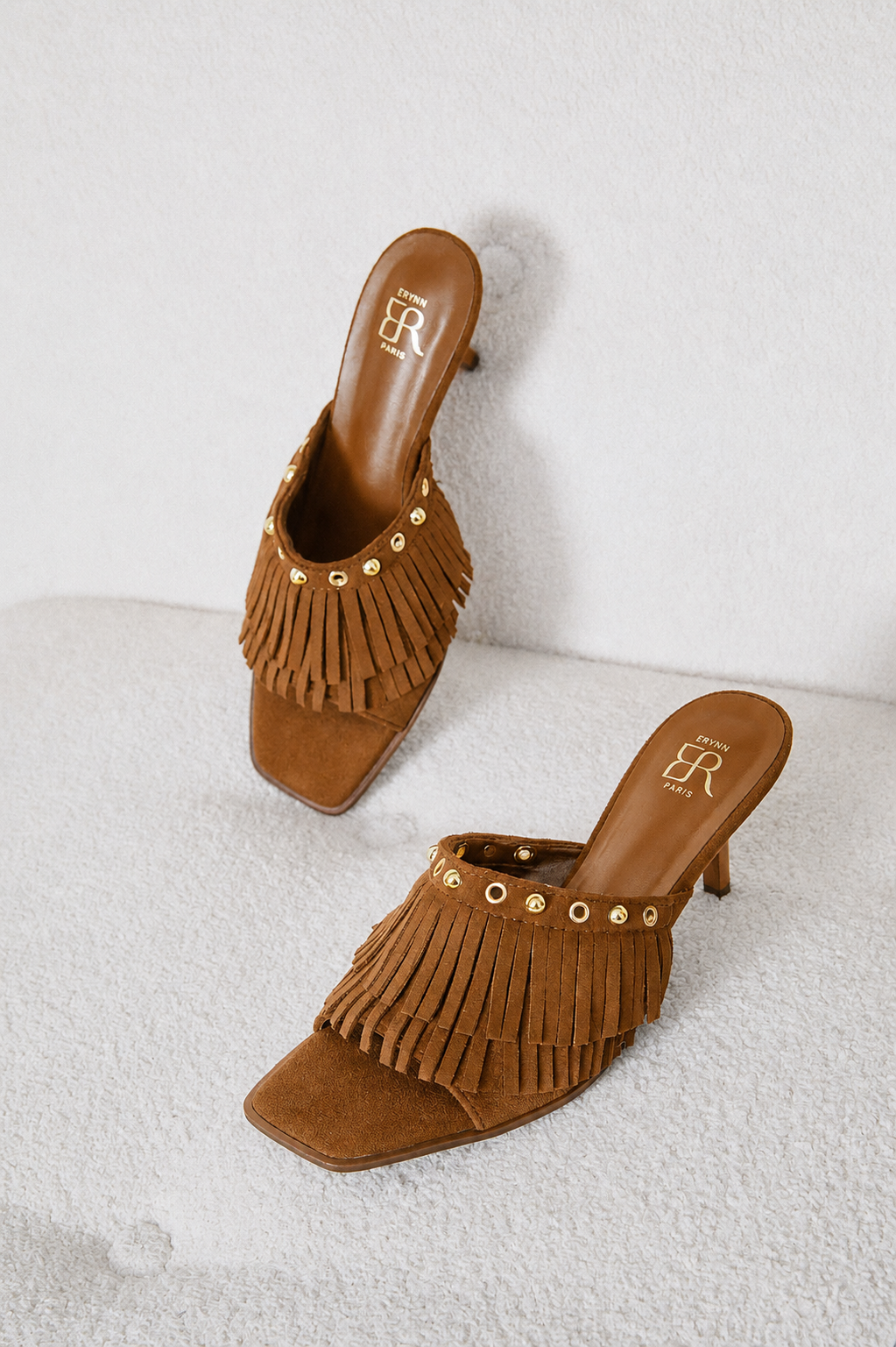 SANDALES SOIREE A TALON  _ CAMEL