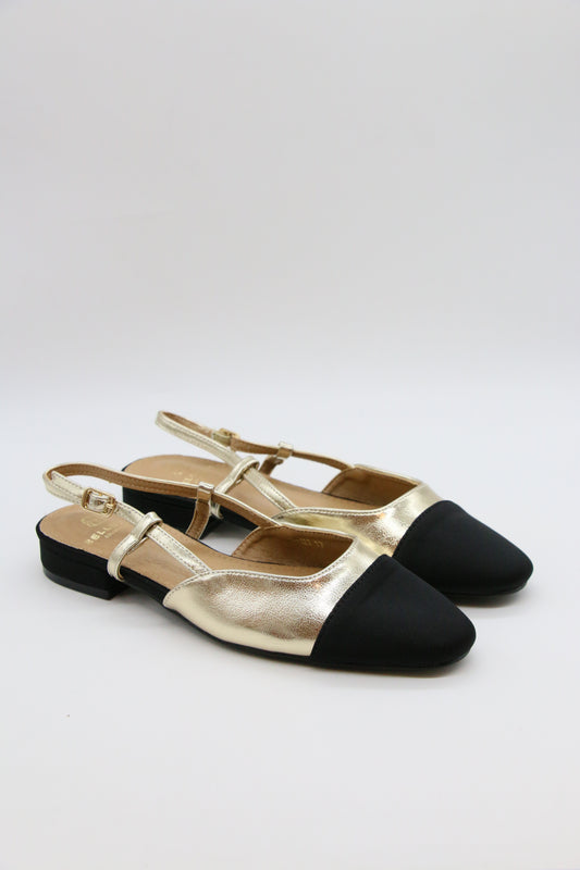 SLINGBACK PLAT _ GOLD