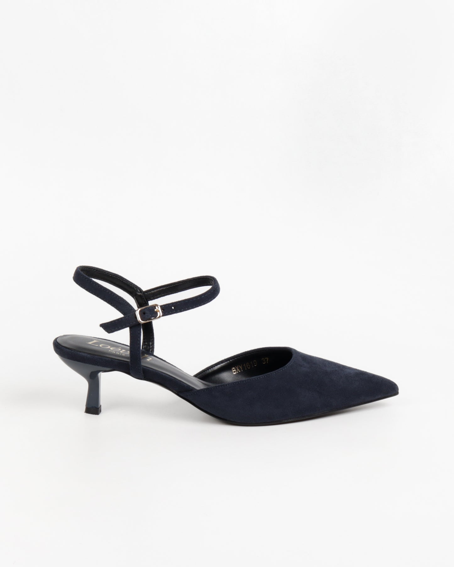ESCARPIN A TALON CARRE  _ BLEU