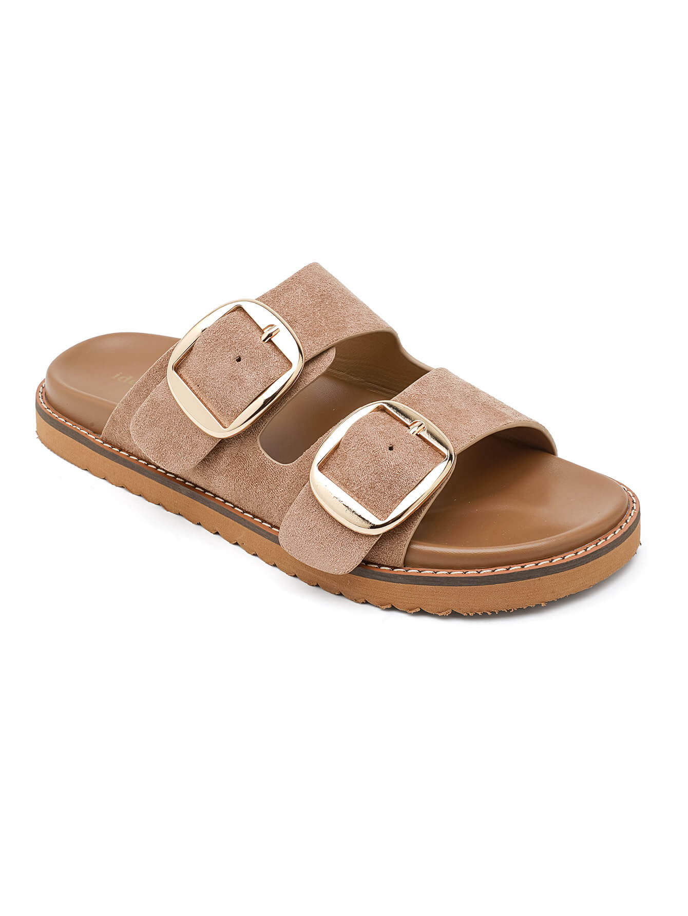 SANDALES CONFORT PLAT _ CAMEL