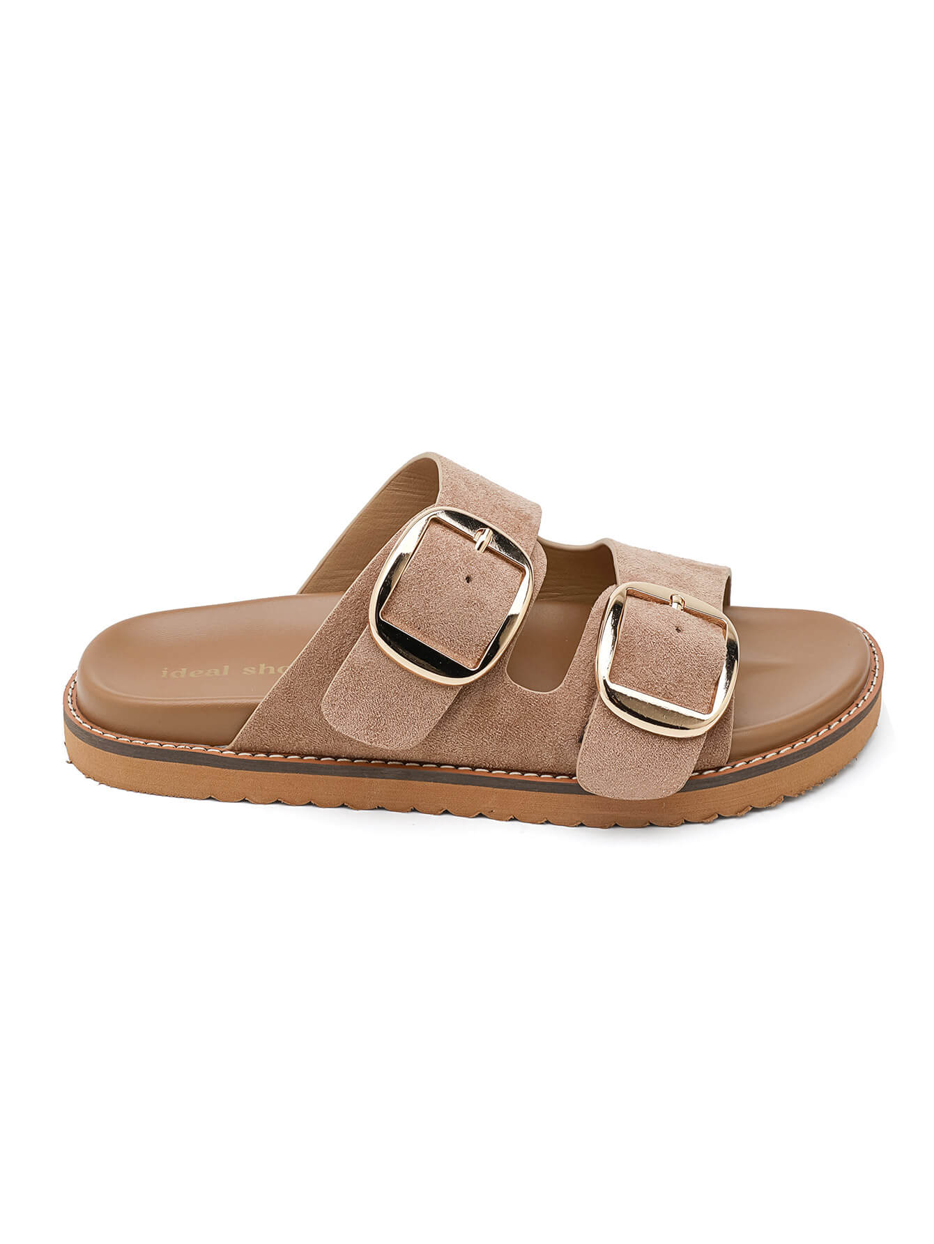 SANDALES CONFORT PLAT _ CAMEL