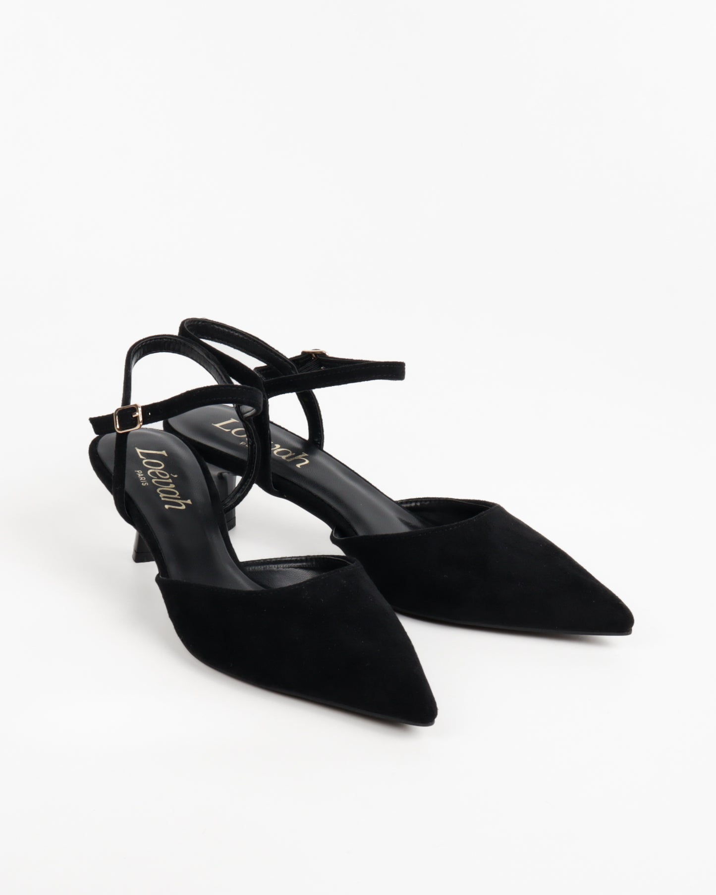 ESCARPIN A TALON CARRE  _ BLACK