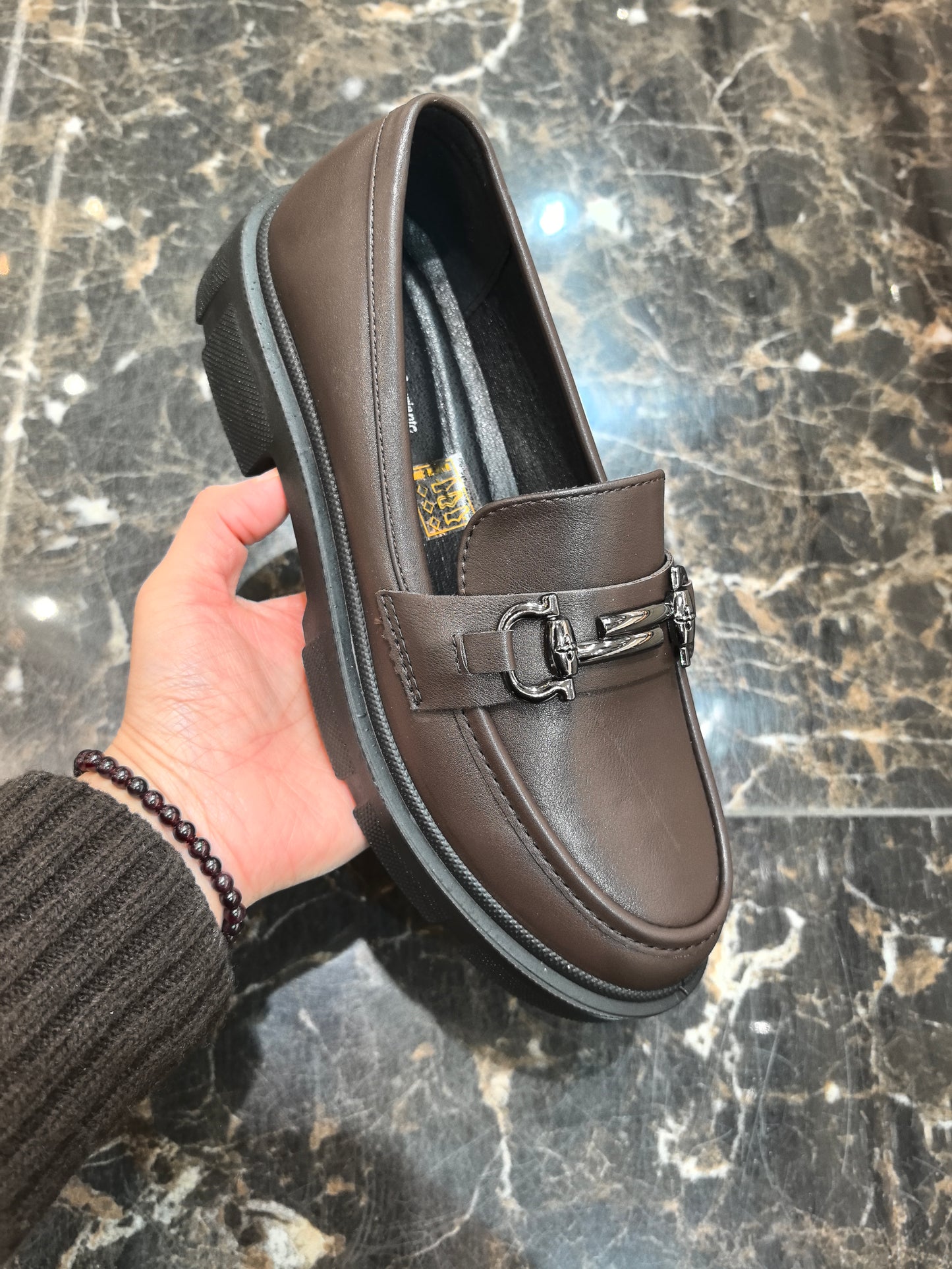 MOCASSINS A TALONS _ BROWN
