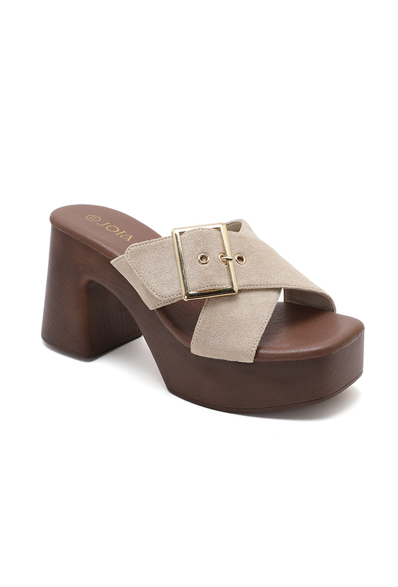 SANDALES A TALON  _ BEIGE