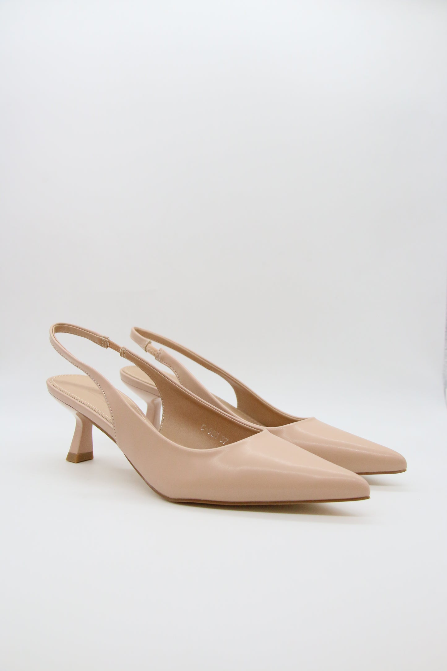 ESCARPIN A TALON CARRE  _ NUDE