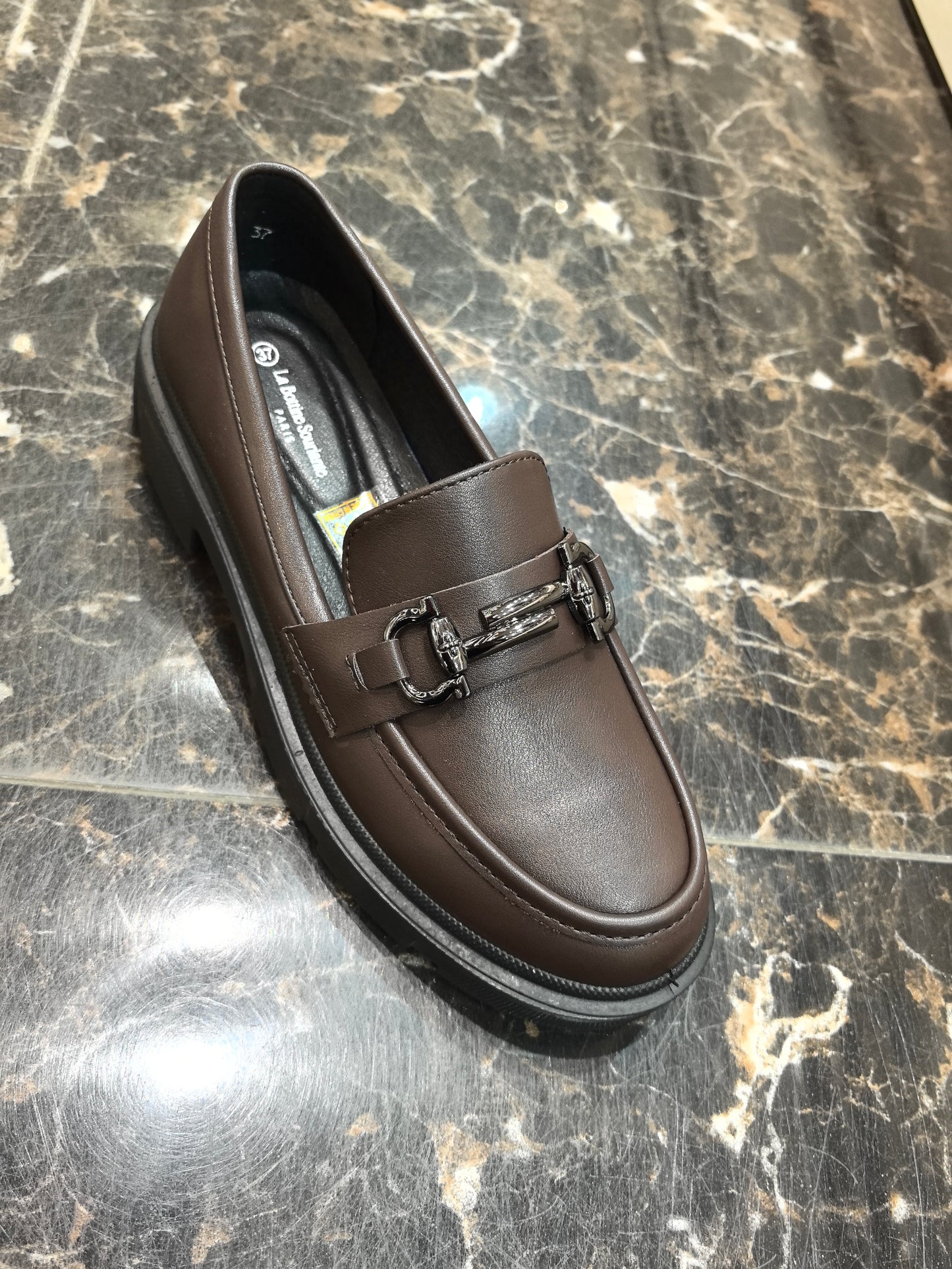 MOCASSINS A TALONS _ BROWN