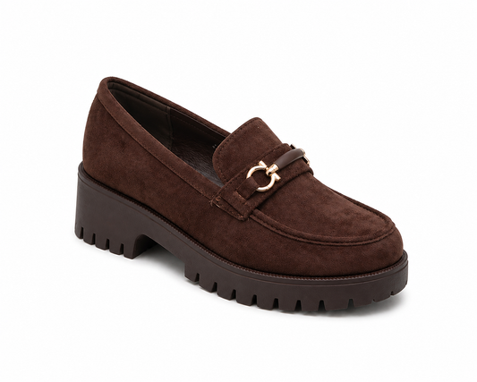 MOCASSINS A TALONS _ BROWN