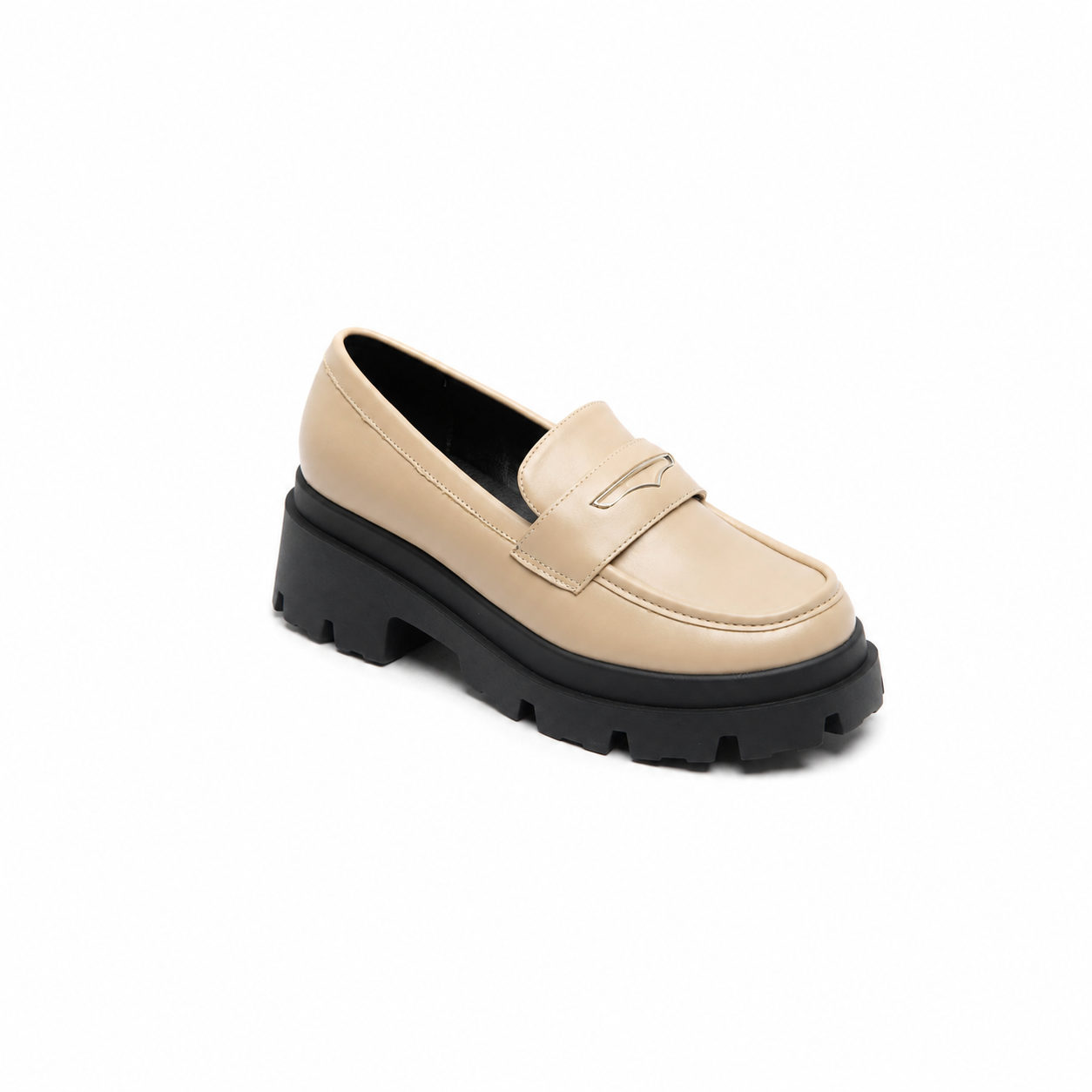 MOCASSINS A TALONS _ BEIGE