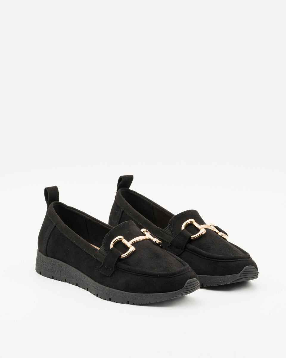 MOCASSINS COMPENSÉES _ NOIR