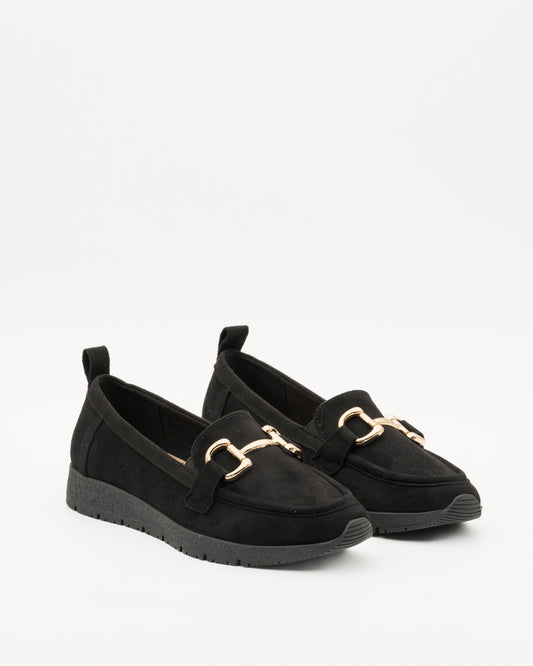 MOCASSINS COMPENSÉES _ NOIR