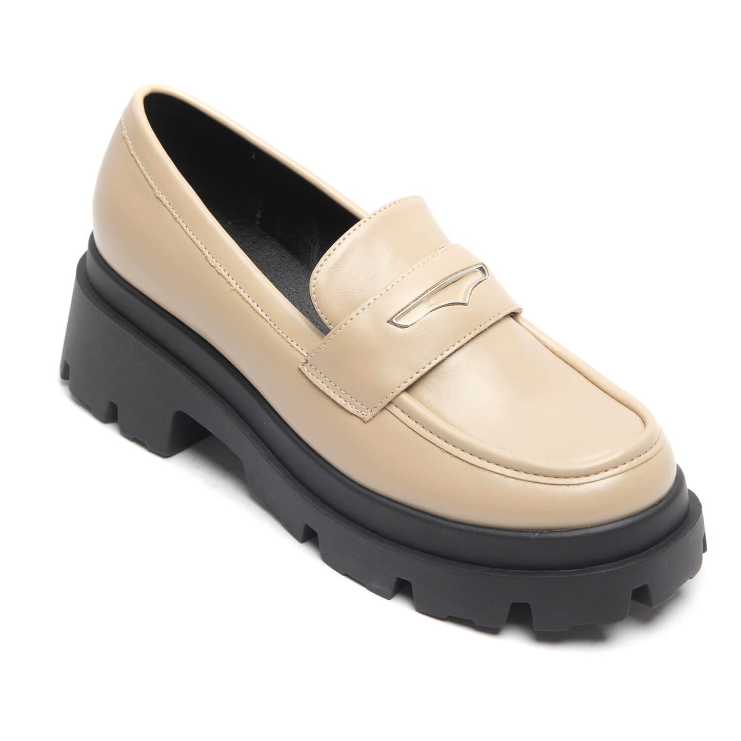 MOCASSINS A TALONS _ BEIGE